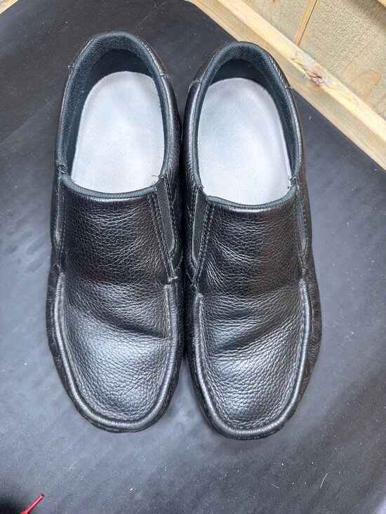 SAS Mens 11 W Black Pebbled Leather Slip On Loafer Walking Shoes Wide Width main image 7